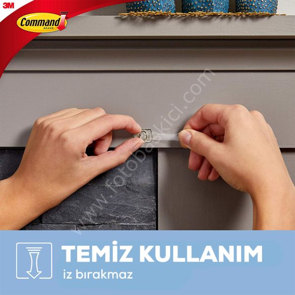 Command Küçük Boy İz Bırakmayan Şeffaf Askı 6'lı 17006CLR-CIS