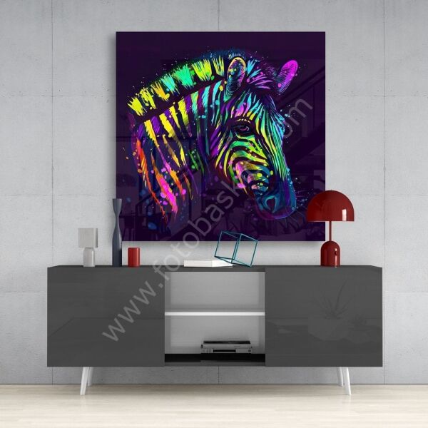Zebra Kuşağı Cam Tablo