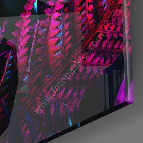 Neon Bakışlar Cam Tablo