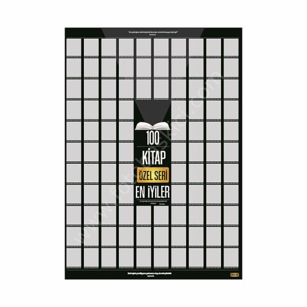 En İyi 100 Kitap Aktivite Posteri - Kazı Kazan