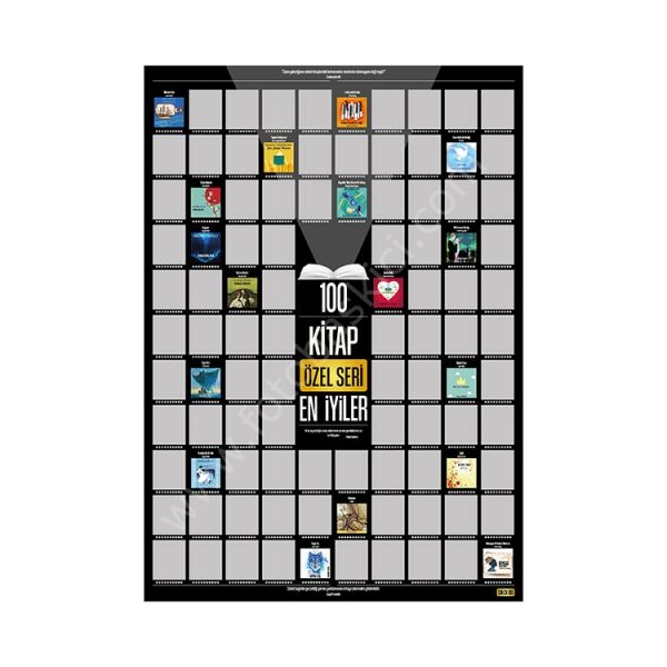 En İyi 100 Kitap Aktivite Posteri - Kazı Kazan
