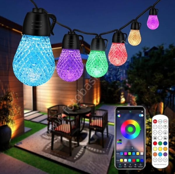 WiFi Kontrol Multicolor Işık Zinciri 15 Metre