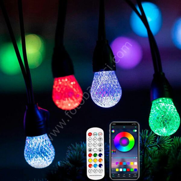 WiFi Kontrol Multicolor Işık Zinciri 15 Metre