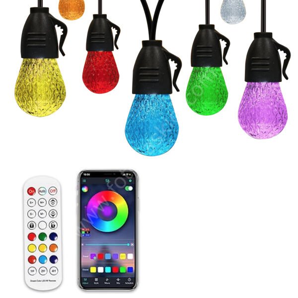WiFi Kontrol Multicolor Işık Zinciri 15 Metre