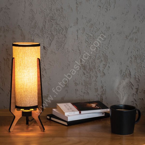 Decorev Dekoratif Ahşap Abajur 32 cm