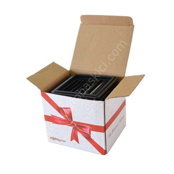Sök Tak Kare Çerçeve Siyah 15'li 8x8 cm