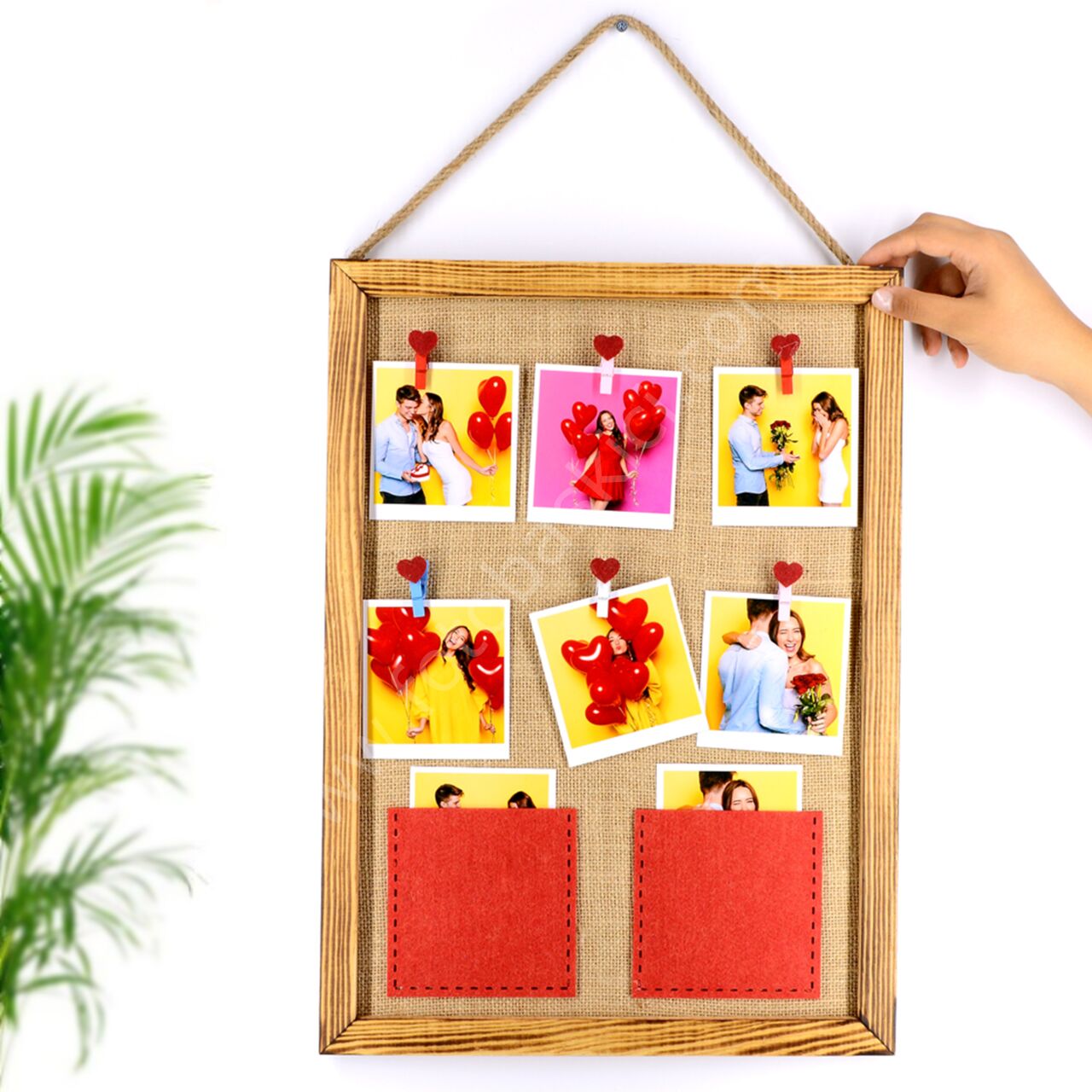 Mandallı ve Cepli Ahşap Çerçeve 35x50 cm (Fotoğraf Hediyeli)