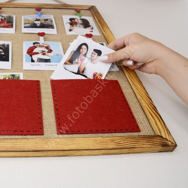 Mandallı ve Cepli Ahşap Çerçeve 35x50 cm (Fotoğraf Hediyeli)