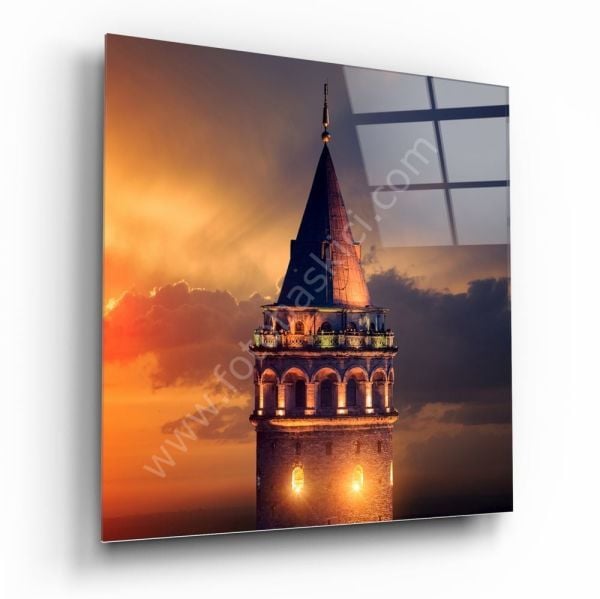 Galata Kulesi Cam Tablo