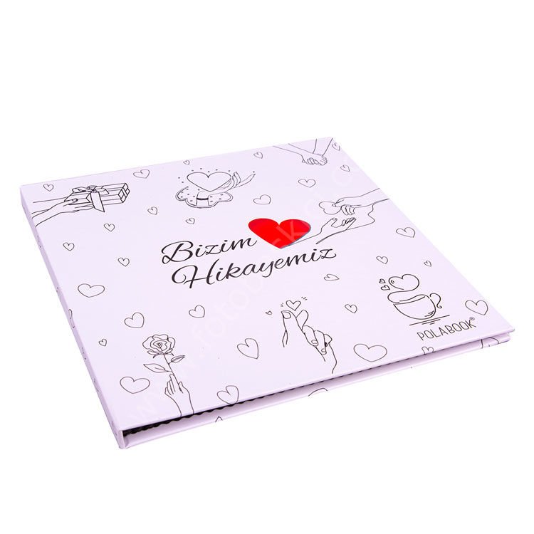 Bizim Hikayemiz PolaBook Siyah Anı Defteri 20x20 cm