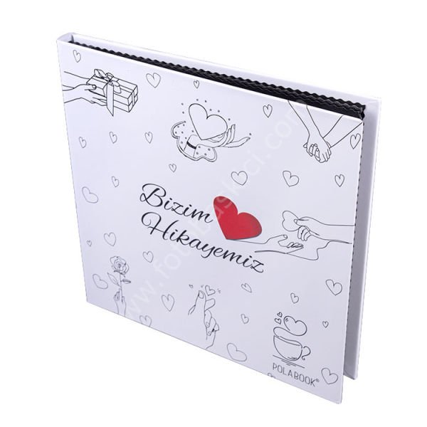Bizim Hikayemiz PolaBook Siyah Anı Defteri 20x20 cm