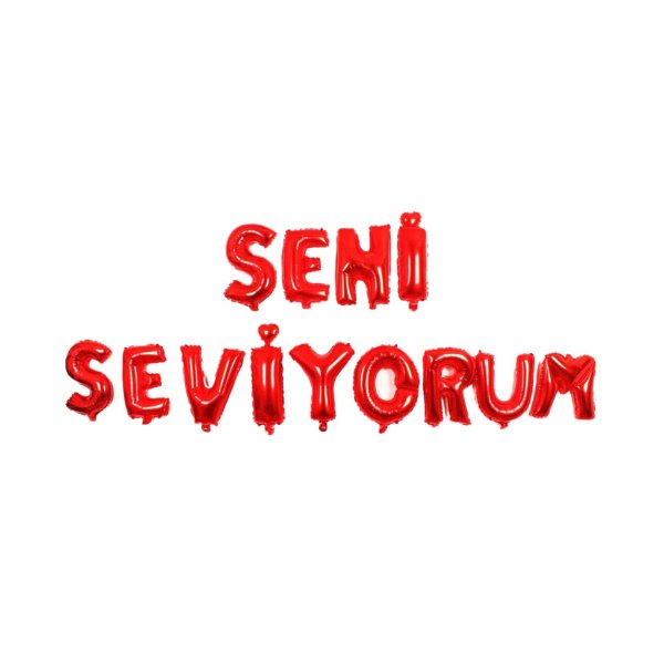 Seni Seviyorum Folyo Balon (Kırmızı) 45 cm