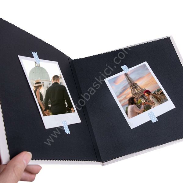 Tren PolaBook Siyah Anı Defteri 20x20 cm