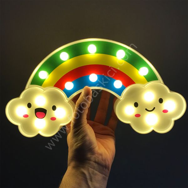 3D Gökkuşağı Dekoratif Led Aydınlatma 30 cm