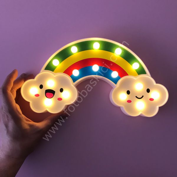 3D Gökkuşağı Dekoratif Led Aydınlatma 30 cm