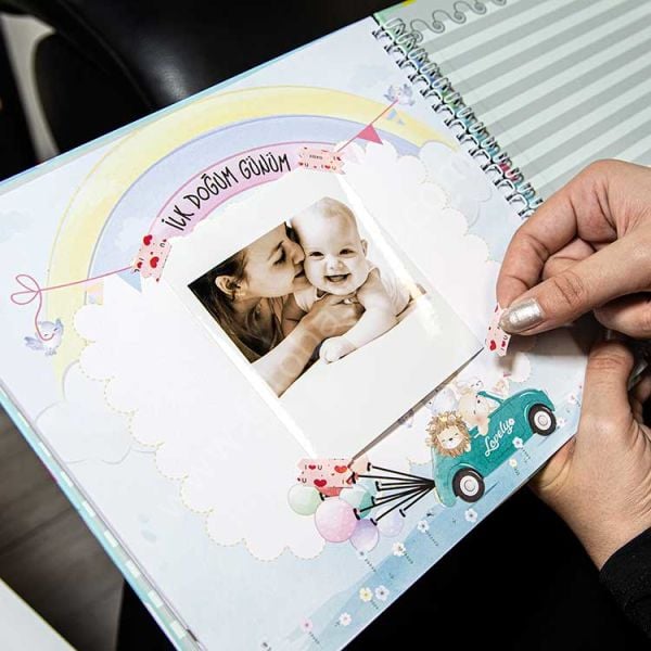 Hamilelik Ve Anne Bebek Günlüğü Mavi Anı Defteri