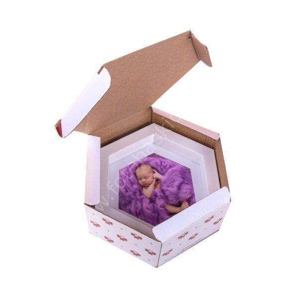 Sök Tak Altıgen Çerçeve Beyaz 3'lü 14x14 cm