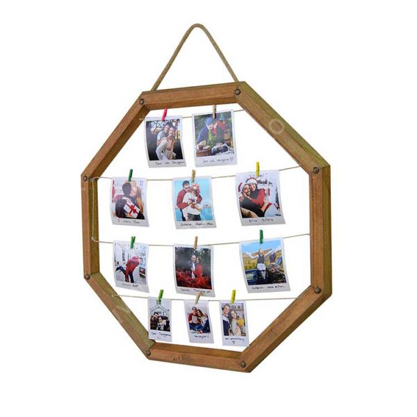 Led Işıklı Sekizgen Fotoğraf Çerçevesi 56x56 cm
