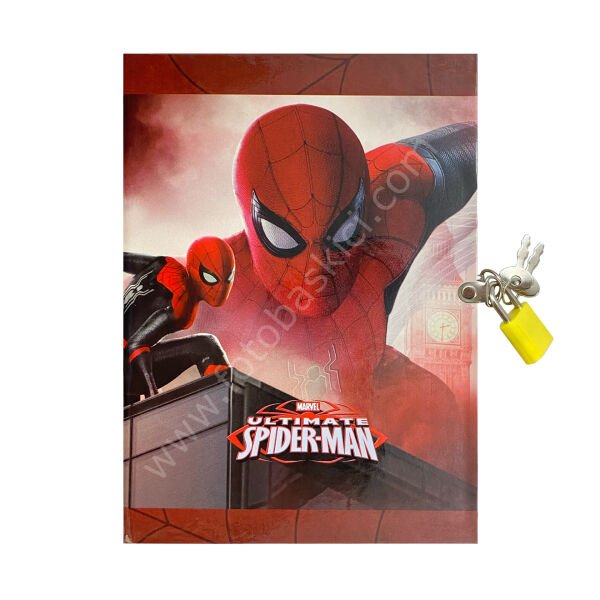 Spider Man Kilitli Erkek Çocuk Günlük Anı Defteri