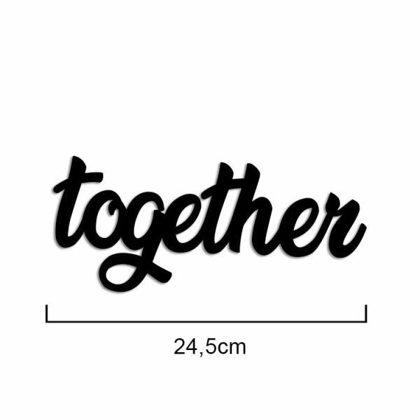''Together'' Yapışkanlı Sök Tak Duvar Yazısı