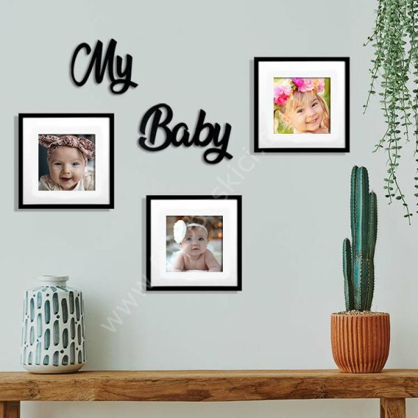 ''My Baby'' Yapışkanlı Sök Tak Duvar Yazısı