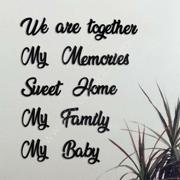 ''My Memories'' Yapışkanlı Sök Tak Duvar Yazısı