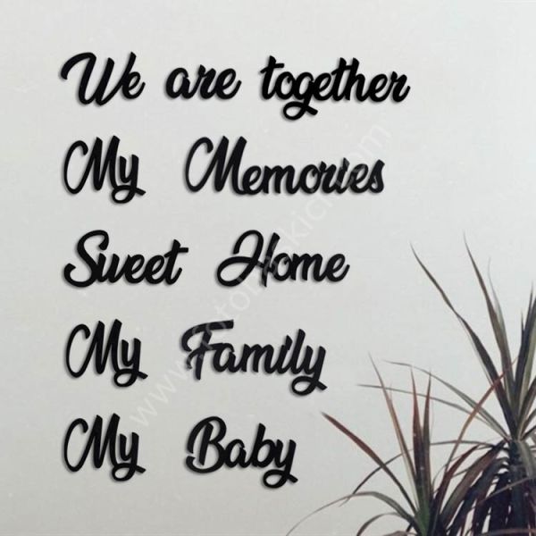 ''Sweet Home'' Yapışkanlı Sök Tak Duvar Yazısı