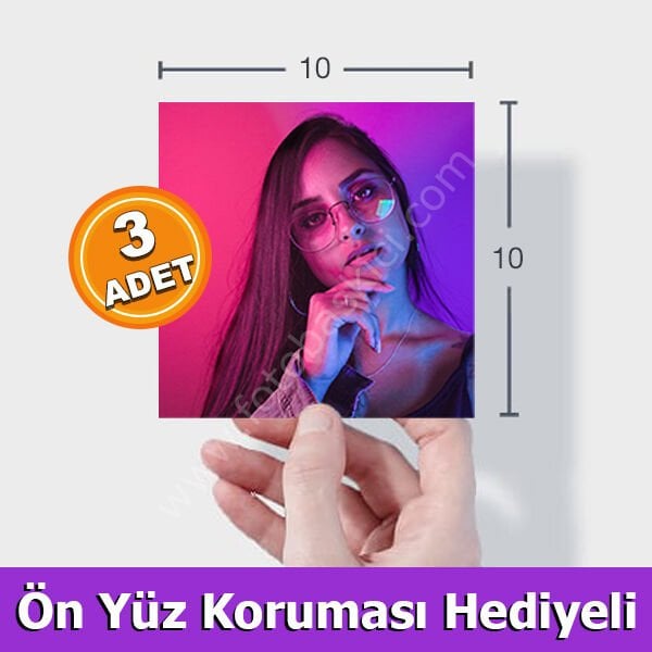 10x10 cm Kare Fotoğraf Baskısı - 3 Adet