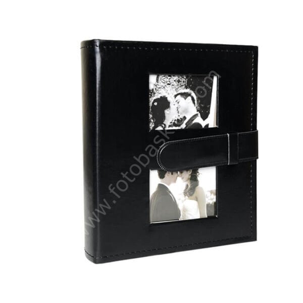 Deri Fotoğraf Albümü Siyah 200’lük 10x15