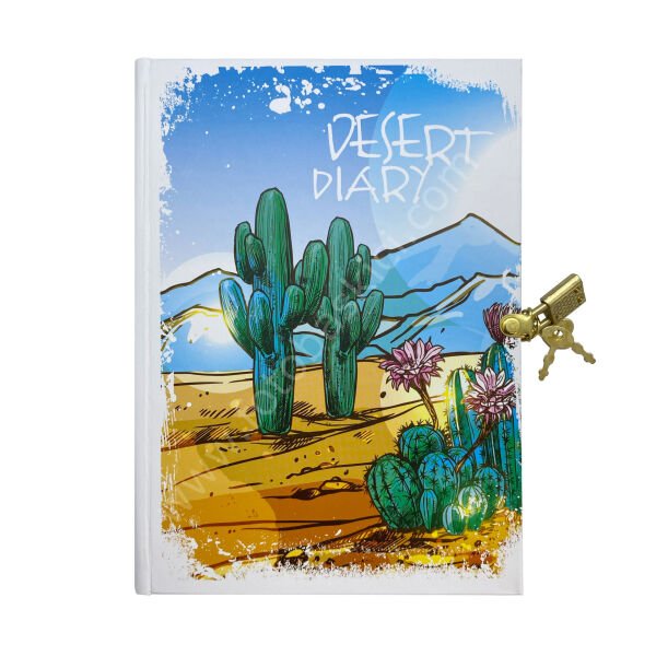 Çöl Kilitli Günlük Anı Defteri - Desert Diary