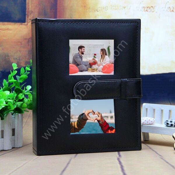 Deri Fotoğraf Albümü Siyah 100’lük 15x21
