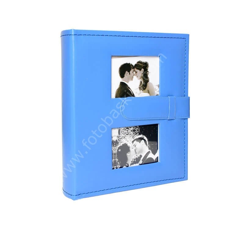 Deri Fotoğraf Albümü Mavi 100’lük 15x21