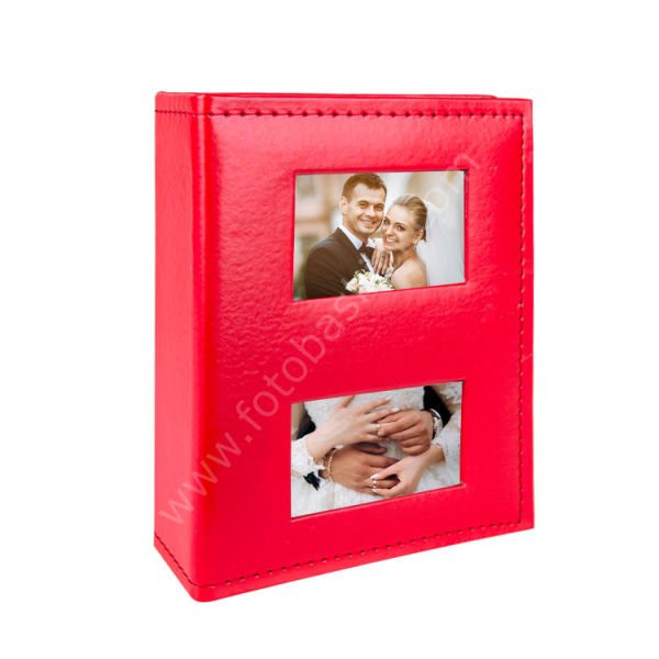 Deri Fotoğraf Albümü Kırmızı 100’lük 13x18