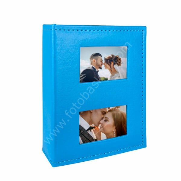 Deri Fotoğraf Albümü Mavi 100’lük 13x18
