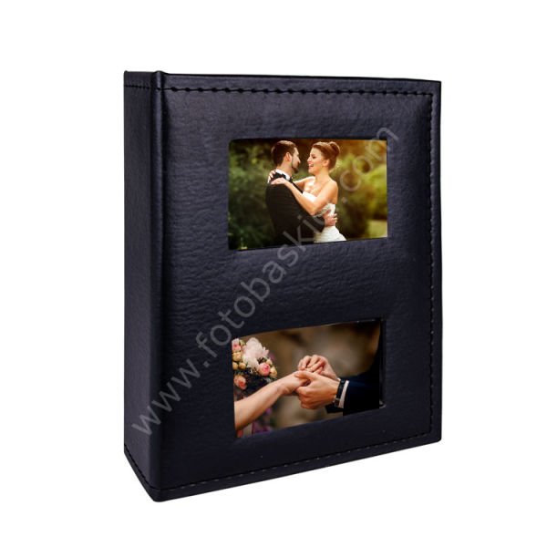 Deri Fotoğraf Albümü Siyah 100’lük 13x18