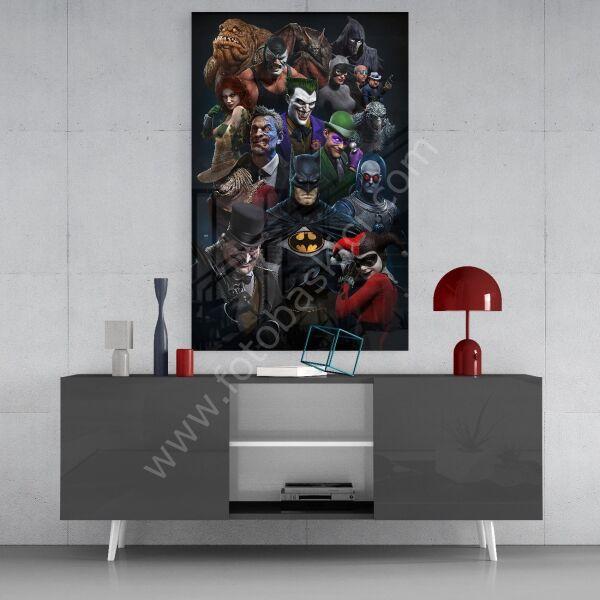 Batman Evreni Cam Tablo