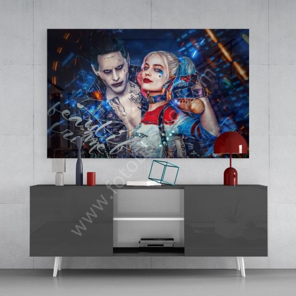 Harley Quinn ve Joker Cam Tablo No:6070