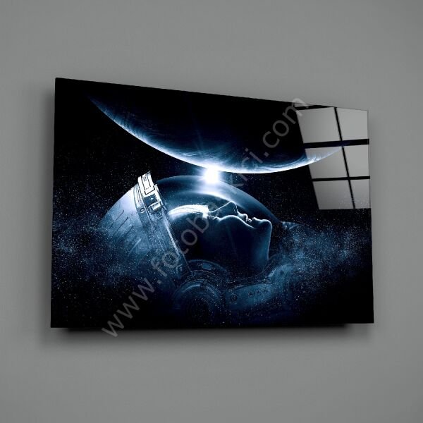 Astronotun Görüşü Cam Tablo