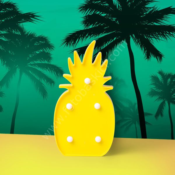 3D Ananas Dekoratif Led Aydınlatma 25 cm