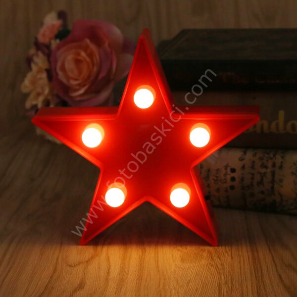 3D Yıldız Dekoratif Led Aydınlatma 26 cm