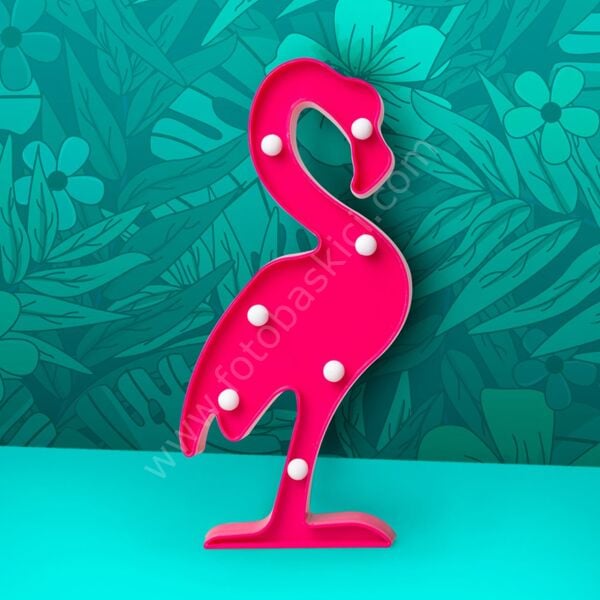 3D Flamingo Dekoratif Led Aydınlatma 30 cm