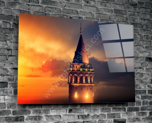Galata Kulesi Cam Tablo