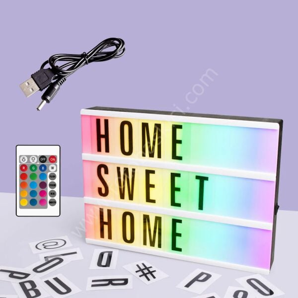 Kişiye Özel Büyük Boy RGB Uzaktan Kumandalı Işıklı Pano (Lightbox)