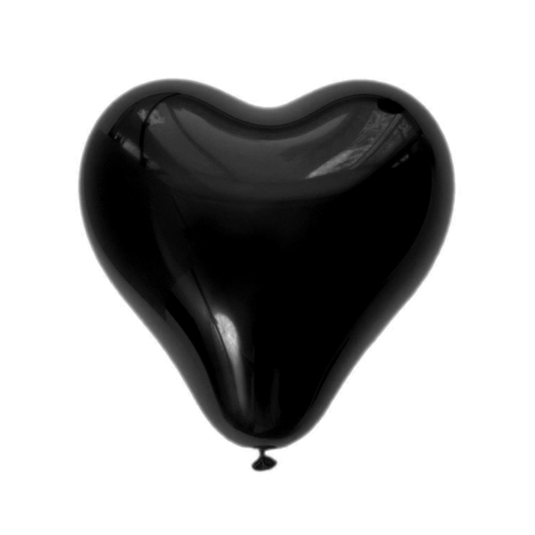 Siyah Kalpli Balon 10'lu
