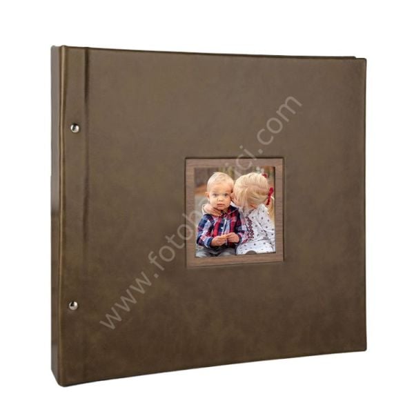 Deri Fotoğraf Albümü Açık Kahve 600'lük 10x15