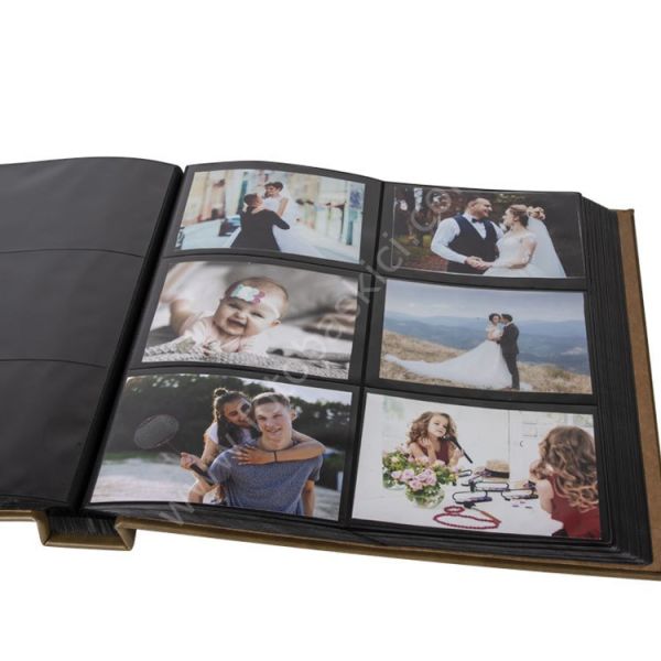 Deri Fotoğraf Albümü Açık Kahve 600'lük 10x15