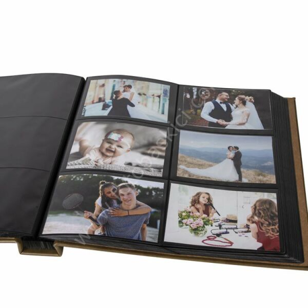 Deri Fotoğraf Albümü Açık Krem 600'lük 10x15