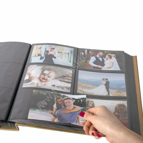 Deri Fotoğraf Albümü Gül Kurusu 600'lük 10x15