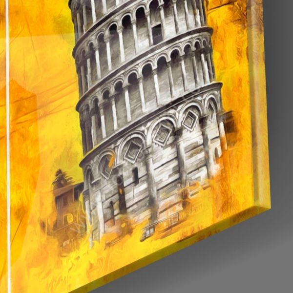 Üç Kule Cam Tablo 46x72 cm
