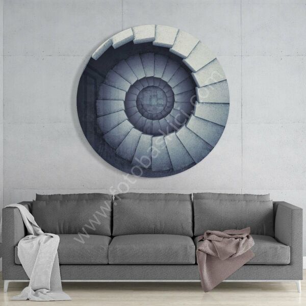 Merdiven Cam Tablo 80x80 cm